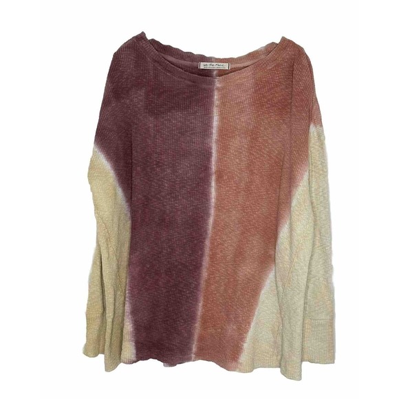 We The Free Tops - We The Free Top Oversized Tie-Dye Women's Ribbed Dolman Long Sleeve Sz M